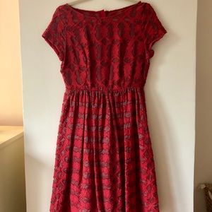 Red Anthropologie Dress